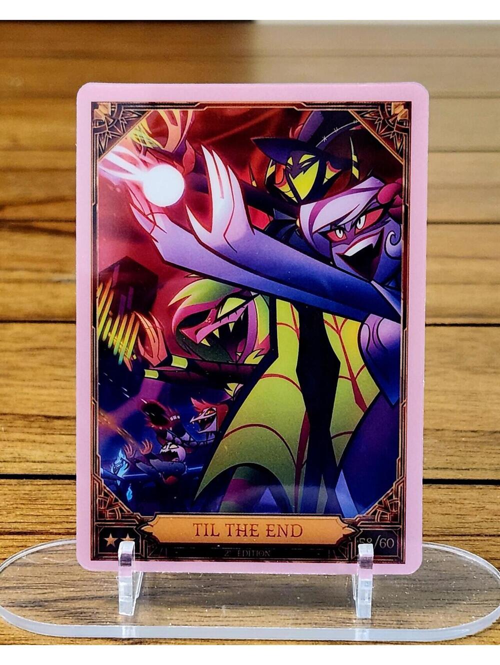 Till the End foil/optichrome trading card - Hazbin Hotel